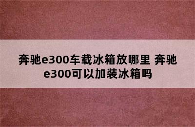 奔驰e300车载冰箱放哪里 奔驰e300可以加装冰箱吗